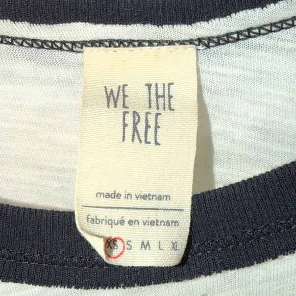 Free People We The Free Oversized Patchwork Top Batwing Boho Oversized XS - Picture 5 of 9